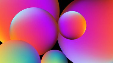 Bulanık 3D neon pembe ve koyu mavi siber punk soyut arka plan. Broşür, poster, afiş, el ilanı ve kart için pürüzsüz bir arka plan şablonu. Vektör illüstrasyonu.