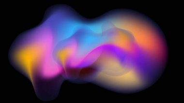 Bulanık 3D neon pembe ve koyu mavi siber punk soyut arka plan. Broşür, poster, afiş, el ilanı ve kart için pürüzsüz bir arka plan şablonu. Vektör illüstrasyonu.