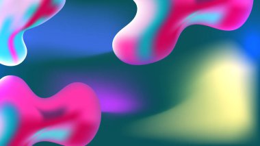 Bulanık sıvı sıvı aurora gradyan arkaplan ve modern soyut teknoloji fütüristik neon hologram renk kalıpları. Broşür, poster, afiş, el ilanı ve kart şablonları. Vektör illüstrasyonu.