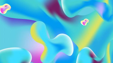 Bulanık sıvı sıvı aurora gradyan arkaplan ve modern soyut teknoloji fütüristik neon hologram renk kalıpları. Broşür, poster, afiş, el ilanı ve kart şablonları. Vektör illüstrasyonu.