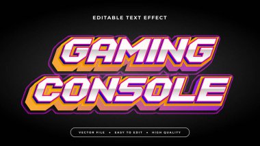 Renkli renkli oyun konsolu 3d düzenlenebilir metin efekti - yazı tipi