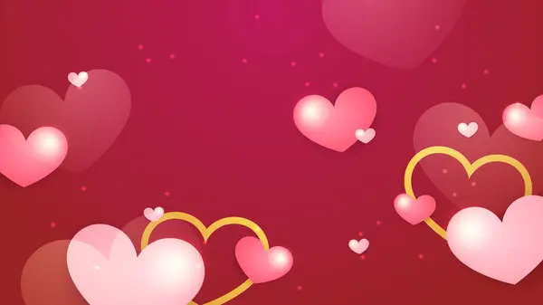 Buon Giorno San Valentino Con Composizione Amore Creativa Dei Cuori — Vettoriale Stock