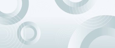 Beyaz modern pankart, şekilli soyut sanat vektörü. Pankart, el ilanı, kart, kapak veya broşür için asgari grafik tasarım unsuru gelecekteki biçim kavramı