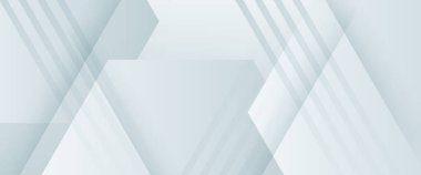 Beyaz vektör soyut geometrik şekiller pankart. Pankart, el ilanı, kart, kapak veya broşür için asgari grafik tasarım unsuru gelecekteki biçim kavramı