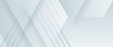 Beyaz vektör gradyan soyut pankart tasarımı. Pankart, el ilanı, kart, kapak veya broşür için asgari grafik tasarım unsuru gelecekteki biçim kavramı