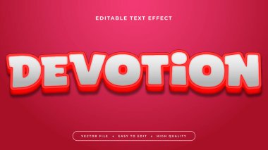 Pembe ve beyaz özveri 3d düzenlenebilir metin efekti - yazı tipi biçimi