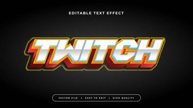 Renkli renkli seğirme 3d düzenlenebilir metin efekti - yazı tipi. Esport metin efekti