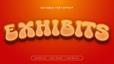 Kahverengi turuncu ve kırmızı göstergeler 3d düzenlenebilir metin efekti - yazı tipi biçimi