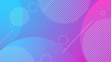 Mavi ve mor menekşe vektör gradyan soyut minimalist geometrik arkaplan tasarımı. Broşür, afiş, kapak, poster için fütüristik kavram arka planına sahip modaya uygun geometrik soyut tasarım