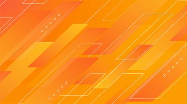 Minimalist geometrik şekilli turuncu vektör eğimli soyut arkaplan. Broşür, afiş, kapak, poster için fütüristik kavram arka planına sahip modaya uygun geometrik soyut tasarım