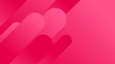 Pembe ve kırmızı vektör eğimli soyut arkaplan minimalist geometrik şekilli elementler. Broşür, afiş, kapak, poster için fütüristik kavram arka planına sahip modaya uygun geometrik soyut tasarım