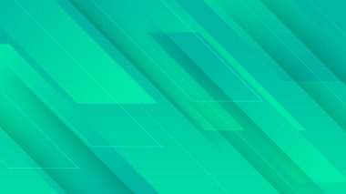 Minimalist geometrik şekilli yeşil vektör eğimli soyut arkaplan elementler. Broşür, afiş, kapak, poster için fütüristik kavram arka planına sahip modaya uygun geometrik soyut tasarım