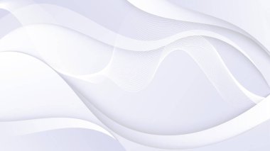 Beyaz vektör gradyan soyut arkaplan tasarımı. Kapak, poster, afiş, broşür, başlık, sunum, web, broşür için minimal geometrik tasarım