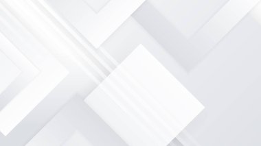 Beyaz vektör modern soyut arkaplan ve şekiller. Kapak, poster, afiş, broşür, başlık, sunum, web, broşür için minimal geometrik tasarım