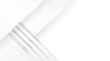 Beyaz vektör soyut geometrik şekil modern arkaplan. Kapak, poster, afiş, broşür, başlık, sunum, web, broşür için minimal geometrik tasarım