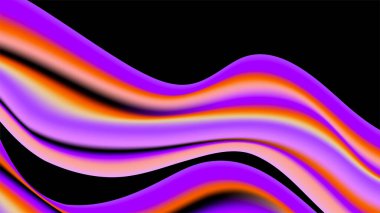 Farklı dalgalarla renkli renkli vektör soyut arkaplan. Poster, afiş, el ilanı, dergi, kapak, broşür, festival için dinamik renk derecelendirme tasarımı