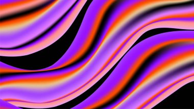 Renkli renkli vektör dalgalı soyut arkaplan. Poster, afiş, el ilanı, dergi, kapak, broşür, festival için dinamik renk derecelendirme tasarımı