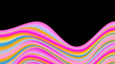 Renkli, zarif, soyut arkaplan ve dalgalı bir vektör. Poster, afiş, el ilanı, dergi, kapak, broşür, festival için dinamik renk derecelendirme tasarımı