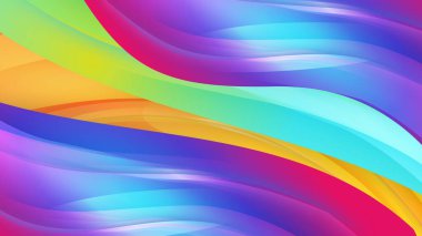 Renkli soyut dalga arkaplanı. Poster, afiş, el ilanı, dergi, kapak, broşür, festival için dinamik renk derecelendirme tasarımı