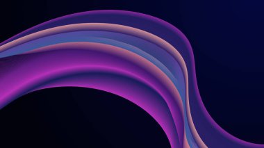 Renkli renkli vektör çizimi soyut dalga arkaplanı. Poster, afiş, el ilanı, dergi, kapak, broşür, festival için dinamik renk derecelendirme tasarımı