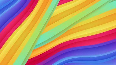 Renkli renkli vektör stili zarif dalga tasarımı arka plan. Poster, afiş, el ilanı, dergi, kapak, broşür, festival için dinamik renk derecelendirme tasarımı