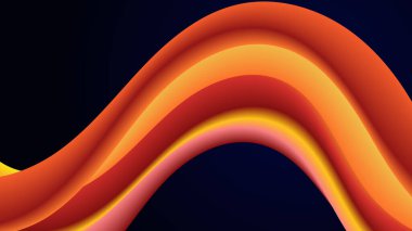 Renkli renkli vektör dalgalı soyut arkaplan. Poster, afiş, el ilanı, dergi, kapak, broşür, festival için dinamik renk derecelendirme tasarımı