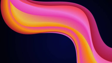 Farklı dalgalarla renkli renkli vektör soyut arkaplan. Poster, afiş, el ilanı, dergi, kapak, broşür, festival için dinamik renk derecelendirme tasarımı