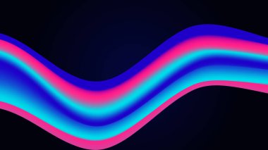 Renkli soyut dalga arkaplanı. Poster, afiş, el ilanı, dergi, kapak, broşür, festival için dinamik renk derecelendirme tasarımı