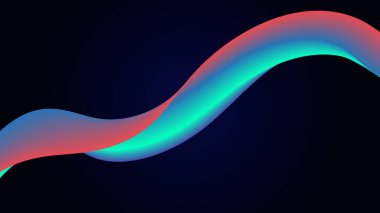 Renkli renkli vektör dalgası arka planı şekillendirdi. Poster, afiş, el ilanı, dergi, kapak, broşür, festival için dinamik renk derecelendirme tasarımı