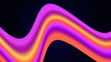 Renkli soyut dalga arkaplanı. Poster, afiş, el ilanı, dergi, kapak, broşür, festival için dinamik renk derecelendirme tasarımı