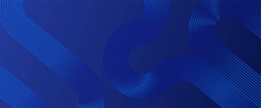 Mavi modern basit dinamik parlak çizgiler fütüristik teknoloji konseptiyle pankartı şekillendiriyor. Modern fütürist grafik. Pankart, broşür, iş, el ilanı, poster, web sitesi. Vektör illüstrasyonu