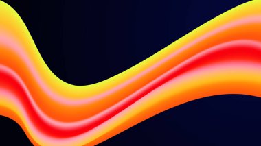 Dalgalı şekilli renkli vektör çizimi soyut arkaplan. Poster, afiş, el ilanı, dergi, kapak, broşür, festival için dinamik renk derecelendirme tasarımı