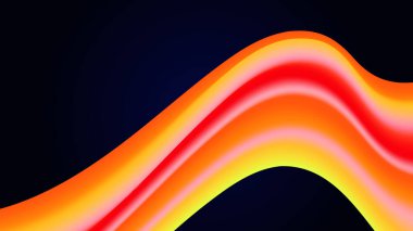 Renkli renkli vektör dalgalı soyut arkaplan. Poster, afiş, el ilanı, dergi, kapak, broşür, festival için dinamik renk derecelendirme tasarımı