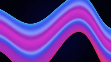 Farklı dalgalarla renkli renkli vektör soyut arkaplan. Poster, afiş, el ilanı, dergi, kapak, broşür, festival için dinamik renk derecelendirme tasarımı