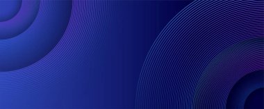 Mavi soyut teknoloji fütüristik lüks çizgiler koyu pankart vektör illüstrasyonunda üst üste biniyor. Modern fütürist grafik. Pankart, broşür, iş, el ilanı, poster, web sitesi