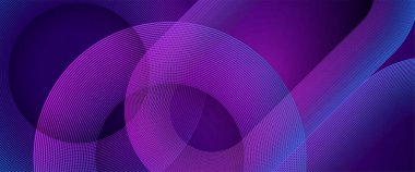 Mavi ve mor menekşe rengi modern fütürist dinamik, soyut, parlak geometrik çizgili pankart. Gelecekteki teknoloji konsepti. Yatay pankart şablonu