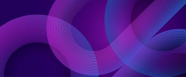 Mavi ve mor menekşe fütüristik modern soyut dinamik çizgi şeridi. Gelecekçi teknoloji konsepti. Poster, afiş, broşür, şirket, web sitesi