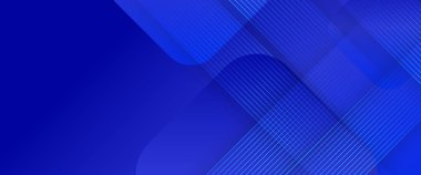 Mavi modern basit dinamik parlak çizgiler fütüristik teknoloji konseptiyle pankartı şekillendiriyor. Gelecekçi teknoloji konsepti. Poster, afiş, broşür, şirket, web sitesi