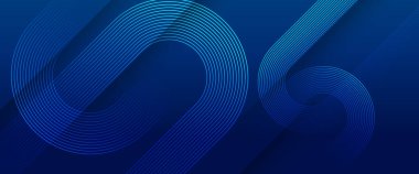 Mavi modern fütüristik dinamik soyut afiş, parlayan geometrik çizgiler. Gelecekçi teknoloji konsepti. Poster, afiş, broşür, şirket, web sitesi