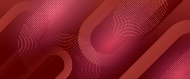 Kırmızı modern basit dinamik parlak çizgiler fütüristik teknoloji konseptiyle pankartı şekillendirir. Gelecekçi teknoloji konsepti. Poster, afiş, broşür, şirket, web sitesi