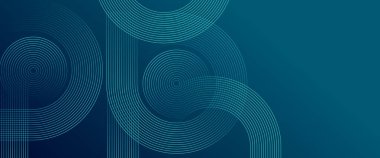 Yeşil, modern, parlak çizgileri olan soyut vektör pankartı. Gelecekçi teknoloji konsepti. Poster, afiş, broşür, şirket, web sitesi