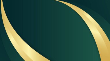 Basit yeşil ve altın kartvizit tasarımı