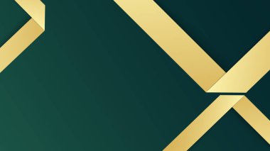 Basit yeşil ve altın kartvizit tasarımı