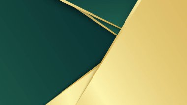 Basit yeşil ve altın kartvizit tasarımı