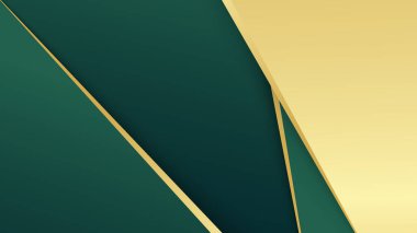 Basit yeşil ve altın kartvizit tasarımı