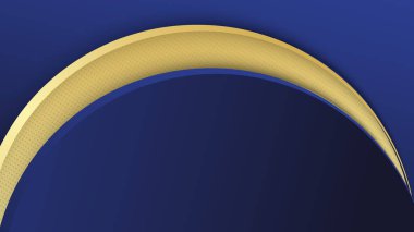 Mavi altın rengi tasarım vektörüyle kartvizit şablonu