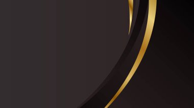 Siyah ve altın renkli Geometrik arka plan kart şablonu. Düz kartvizit tasarımı.