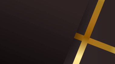 Modern yaratıcı ve temiz siyah altın kartvizit tasarımı şablonu. Lüks, zarif bir kartvizit tasarımı, modaya uygun basit geometrik dalga çizgileriyle. Vektör illüstrasyonu