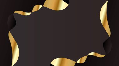 Lüks ve modern. Vektör kartvizit şablonu. dizayn siyah ve altın rengi