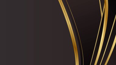 Lüks ve modern. Vektör kartvizit şablonu. dizayn siyah ve altın rengi